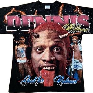 Dennis Rodman NWO WWF WWE Boot all over print Single Stitch Shirt